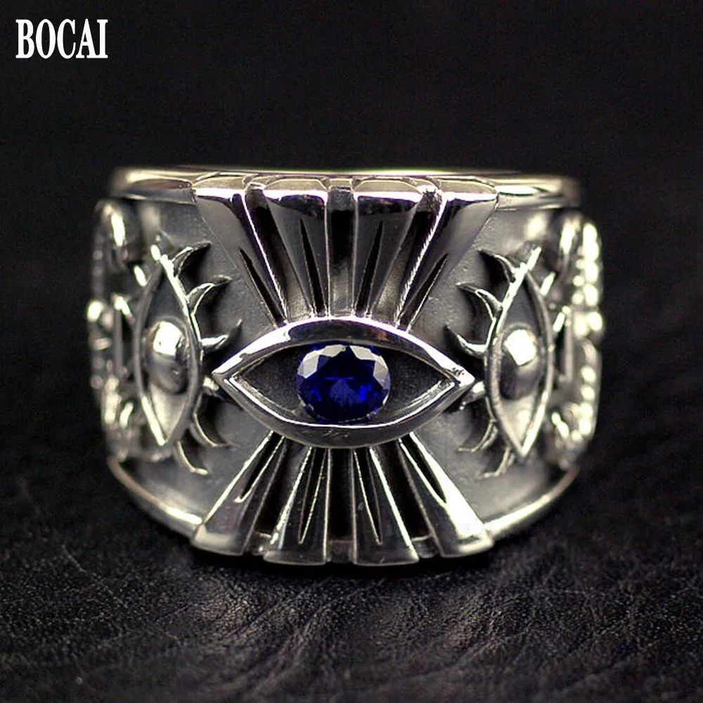 

Thailand jewelry Pharaoh's Eye Men's 925 Silver rings，Customized rings, no returns or exchanges