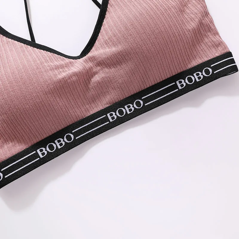 Neuer Sling Yoga Sport BH für Frauen Dünn schnitt schöne Rücken riemen Bottom ing Weste Gym Push-up Laufen Sport BHs Tube Top