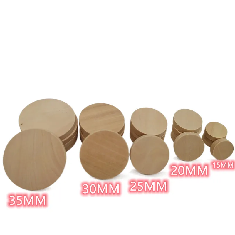 10pcs Wood Circles for Crafts Unfinished Wood Rounds Wooden Cutouts for Craft Door Hanger, Pyrography, and Painting