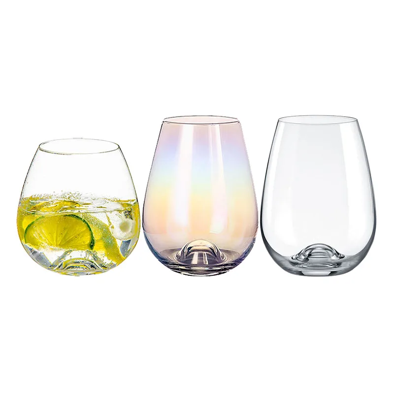 Stemless Wine Glasses,Tumblers, Glass Water Cup, Cocktail Glass,Whisky Glass, stemless Gin Glasses