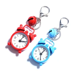 New Cute Mini Alarm Clock Keychains Creative Couple Bag Key Pendant Anti-loss Small Bell Metal Key ring Car Key chain Small Gift