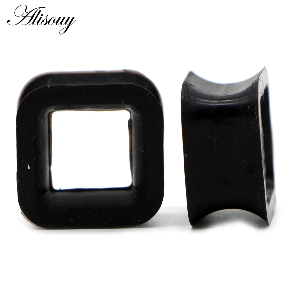 2PC Flexible Silicone Water Drop Star Square Ear Plugs Gauges Plugs Tunnels Body Jewelry Piercing Stretcher Teardrop Expanders