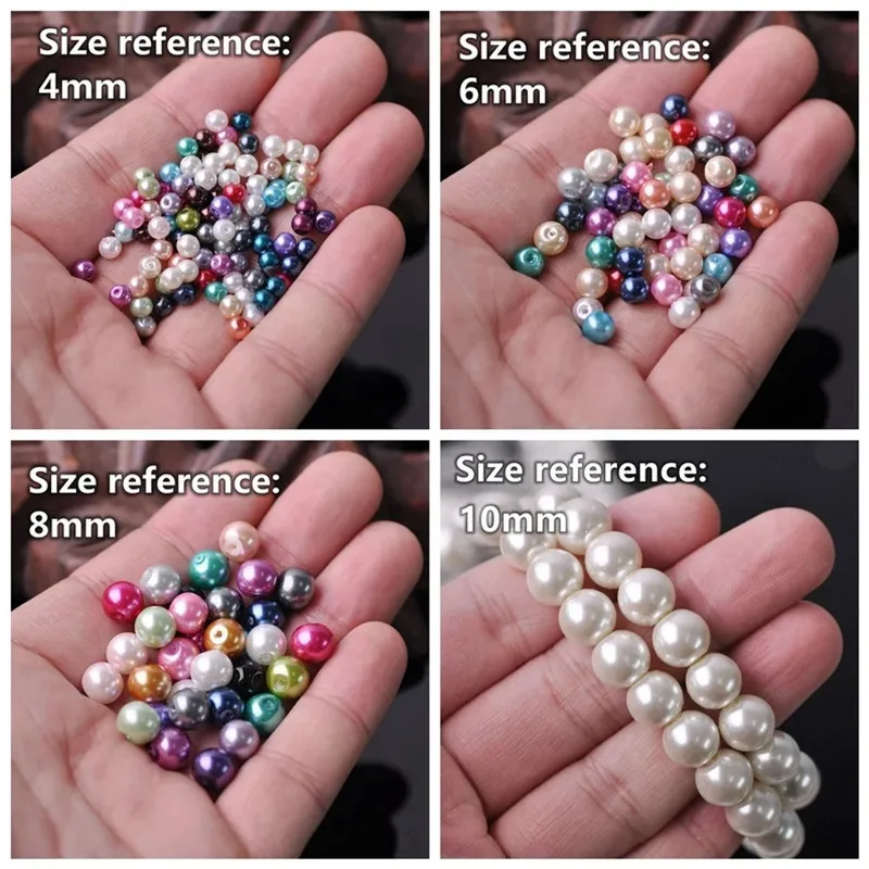 Lot 191 Perles Rondes Acrylique 8mm - 4 Couleurs Style Caoutchouté - Perles Imitation Silicone Pour Bijoux