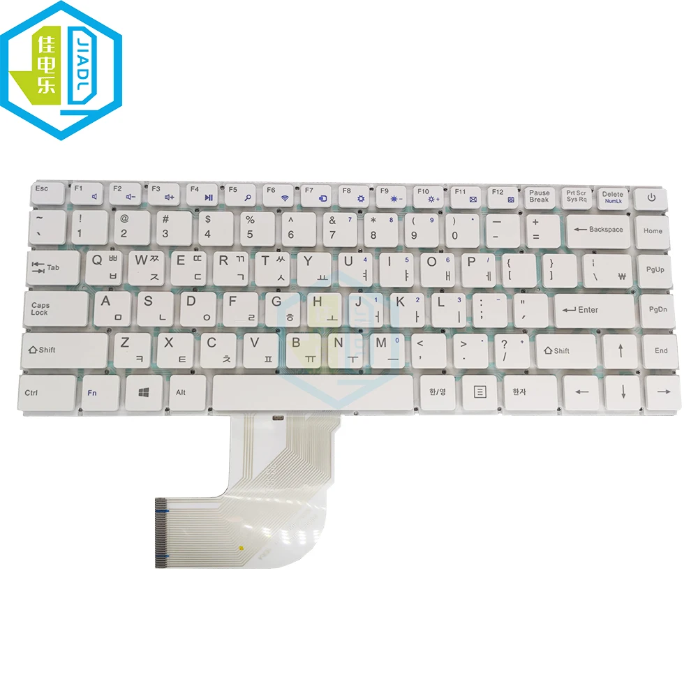 Korean Laptop Replacement Keyboards For DECK Clickbook D14 R-R-DCz-D14 PRIDE-K3023 SCDY-300-2-10 Notebook Keyboard White Keycaps