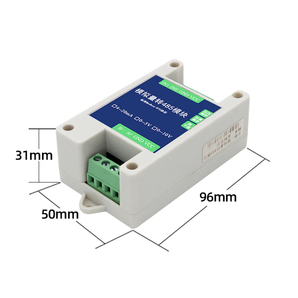 Taidacent Multi Channel PLC Analog I/O Input to RS485 Modbus RTU TCP Converter Module 10/12 Bit AD 4-20Ma 0-5V 0-10V