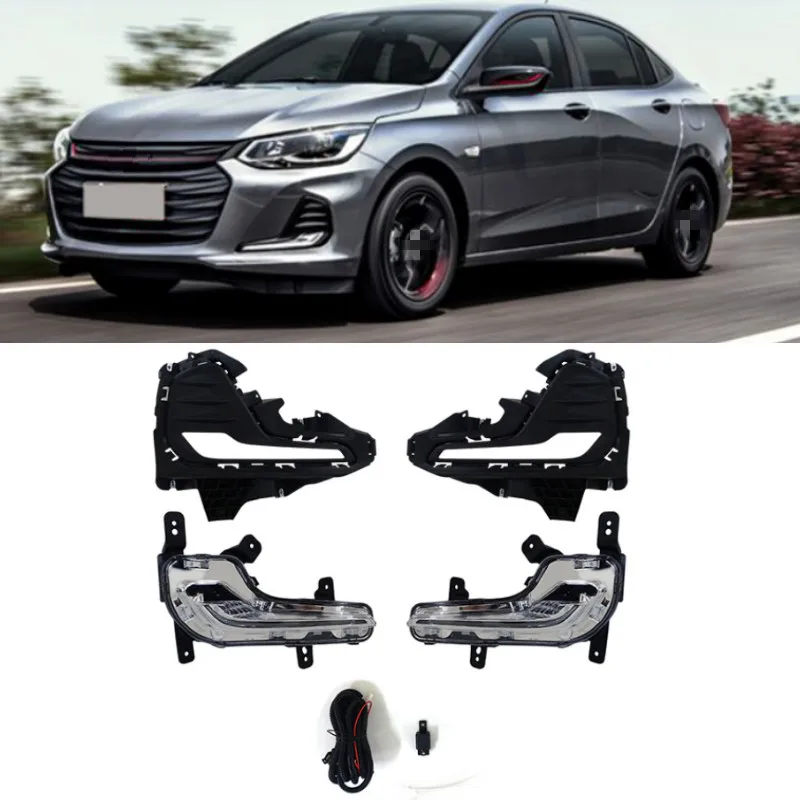 1 Set For Chevrolet Cavalier 2020 Daytime Running Lights Turn Signal Fog Lamp Cover 12V ABS LED DRL Car Styling