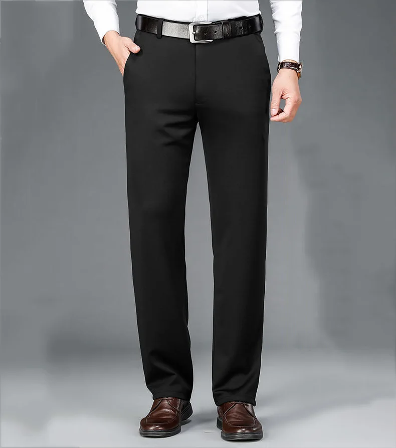 Fashion Men's Plus Size Fit Business Casual Pants Big Tall Classic Dress Pants Elasticity Casual Straight Leg Daily Trousers 8 H70313bbc3aa44c54b24abf7ec5b2d294l