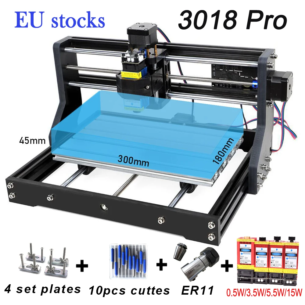 

CNC 3018 pro ER11 DIY CNC Engraving Carving Machine PCB Milling Machine Wood Router Laser Engraving GRBL Control CNC Factory