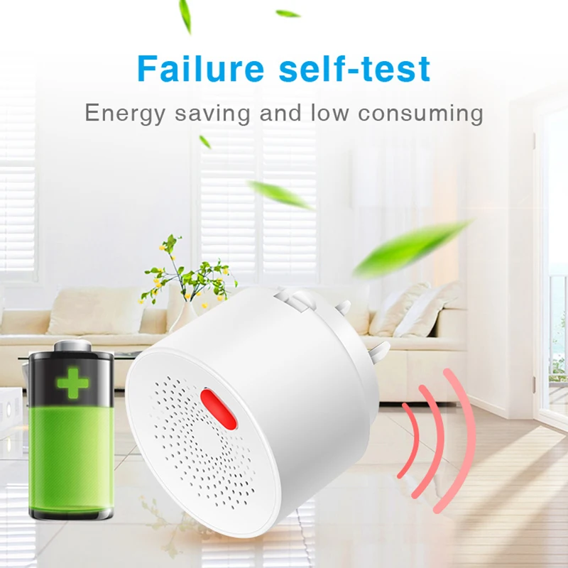 Tuya Zigbee Smart Home Natural Gas Sensor Combustible Household Coal Gas LPG Gas Leakage Alarm Detector Fire Security Smart Life