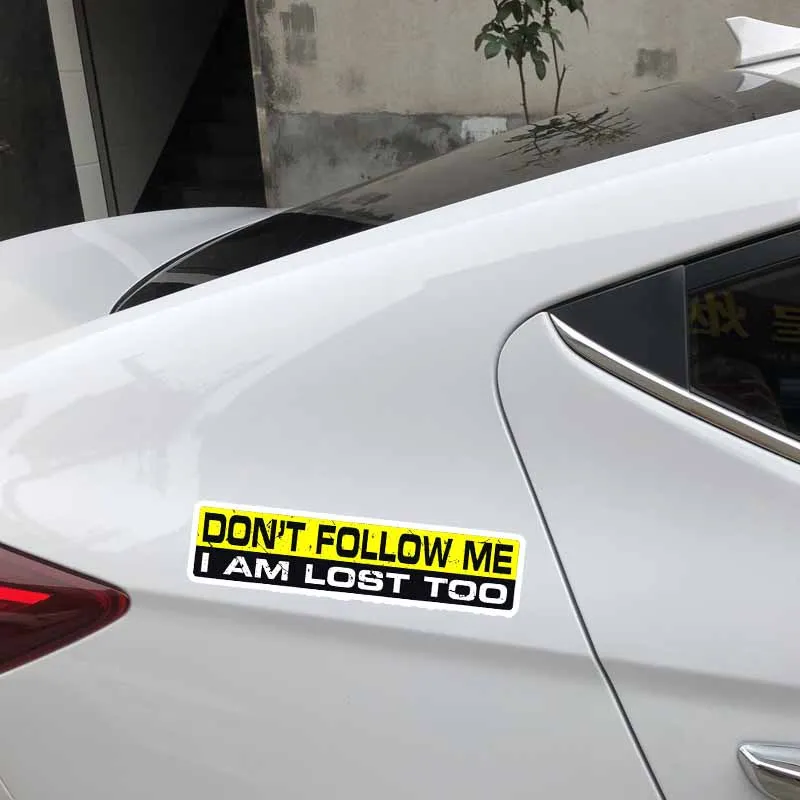 2X 18CM*4CM PVC Funny Interesting DON'T FOLLOW  I AM LOST TOO Car Sticker Decal  for Lexus Stickers