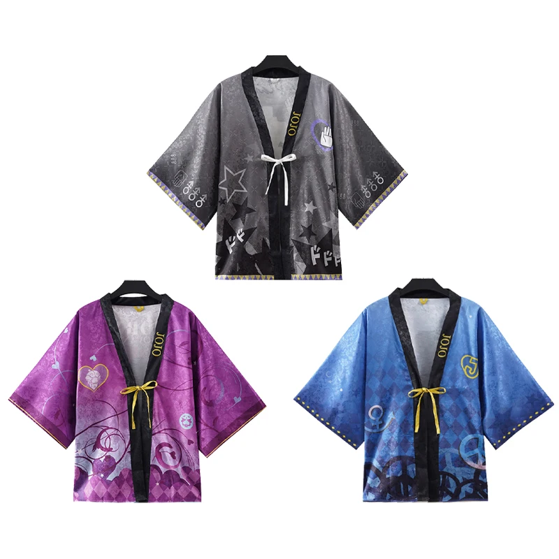 Brdwn JoJos Bizarre Adventure Unisex Rohan Kishibe Kujo Jotaro Higashikata Josuke Official Authorization Haori Cape Cloak