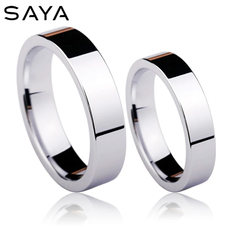 Tungsten Rings for Men Women Wedding  Jewelry Gift  Simplicity Silver Ring, Customized