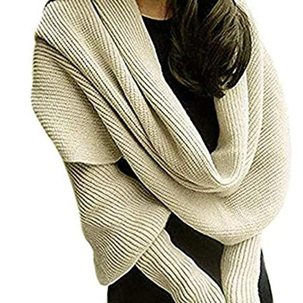 

Shawl Turtleneck Dress Sweater Autumn Winter V Neck Off Shoulder Fall Knitted Top Sweater Pullover For Women