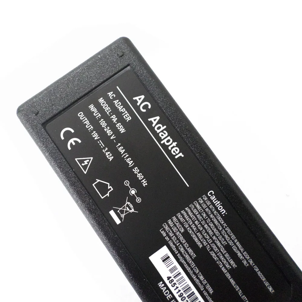 Laptop AC Adapter Power Supply Cord Battery Charger For Asus K42F K42F-A1 K42F-A2B R33030 N17908 V85 19V 3.42A 65W 5.5mm*2.5mm