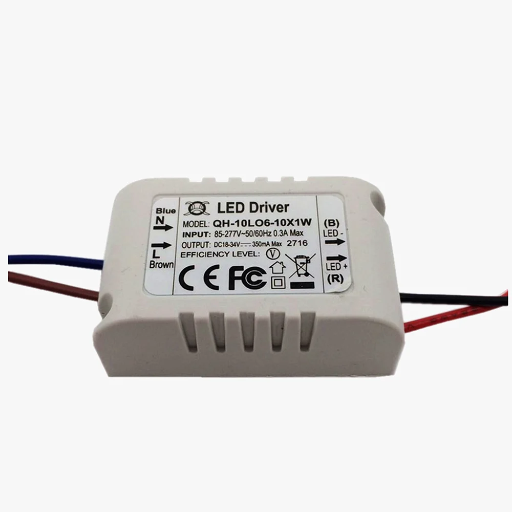 2 Pcs   LED 10W AC85-277V LED Driver 6-10x1W 300mA DC18-34V Box PF LED PowerSupply ConstantCurrent CeilingLamp