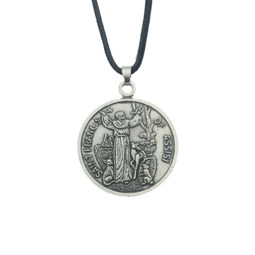 SAINT FRANCIS OF ASSISI PROTECTOR OF ANIMALS necklace Catholic Jewelry