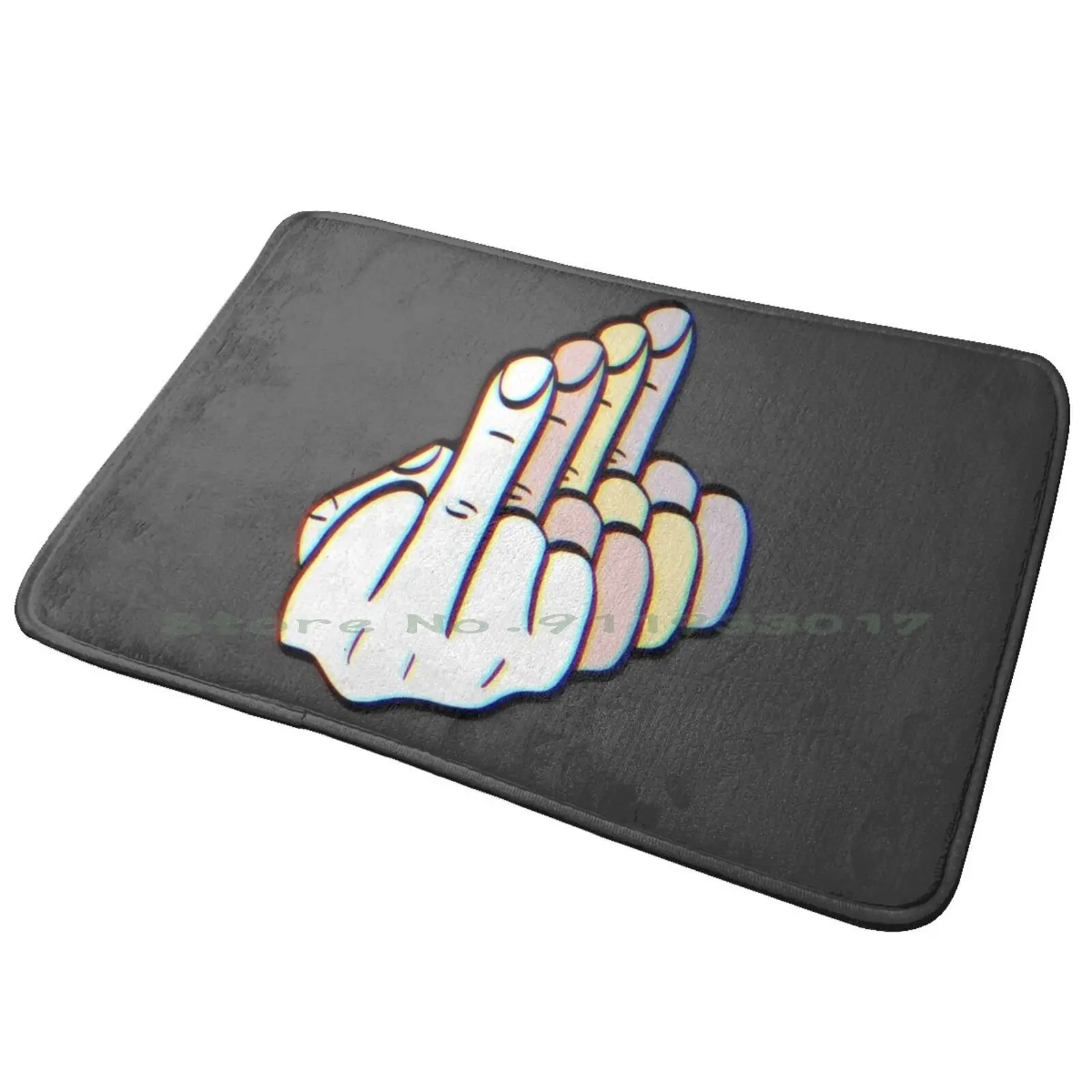 

Colorful Middle Finger Entrance Door Mat Bath Mat Rug Clouds Coral Pink Sky Sunset Sunrise Yellow Weather Nature Pastels Soft