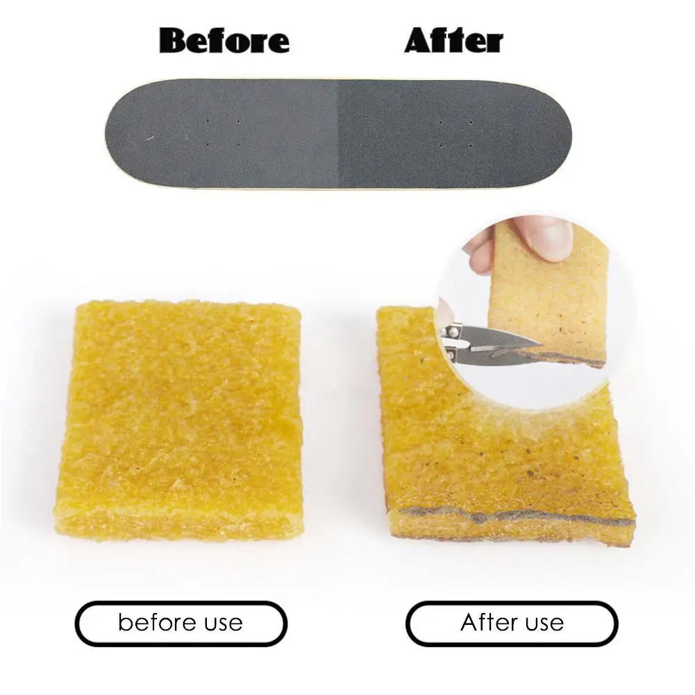 1pc 7cm*5cm*1.5cm Skateboard Long Board Sandpaper Eraser Electric Scooter Pedal Sandpaper Cleaner Cleaning Sponge