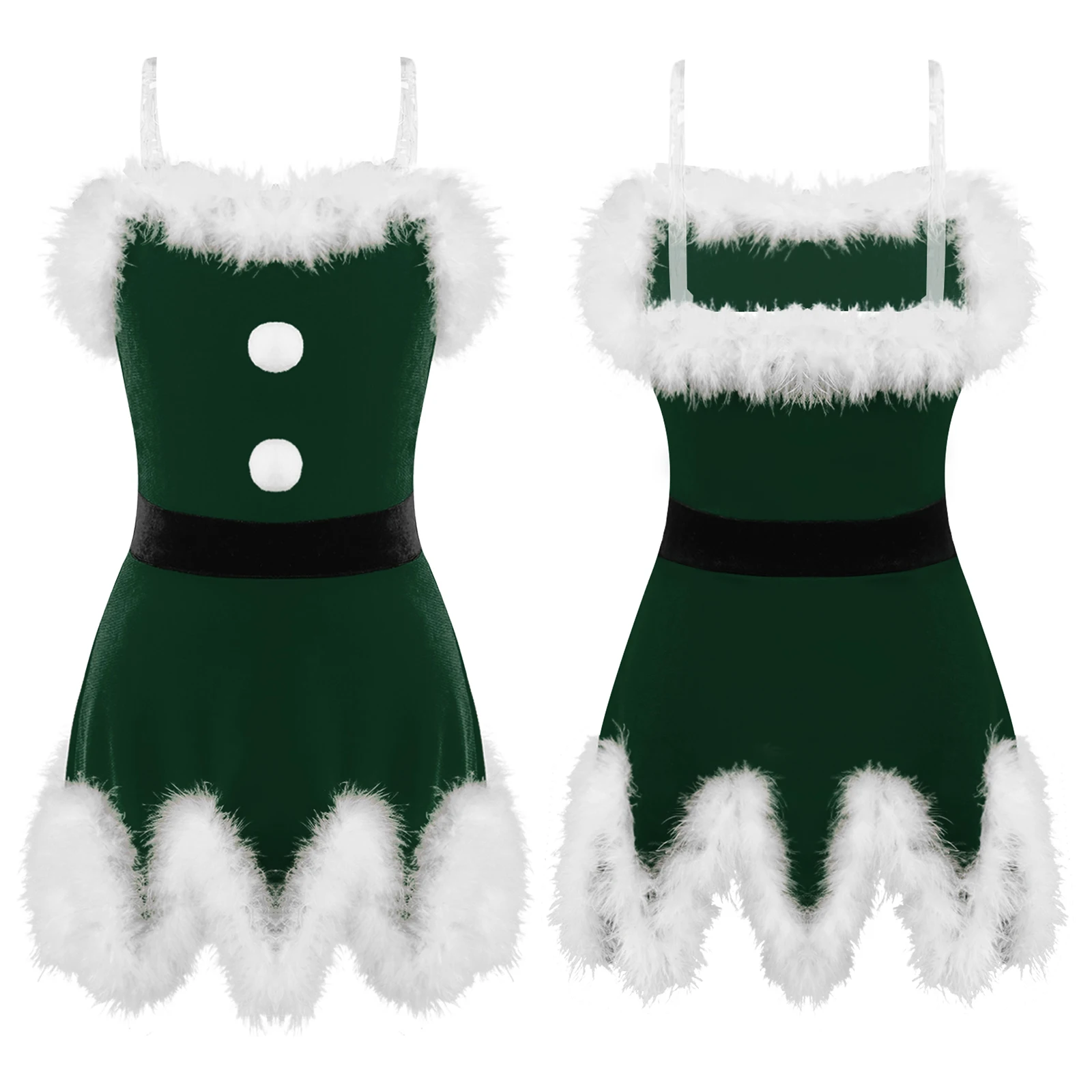 

Рождественское детское платье для девочки, рождественское красное бархатное плюшевое платье-пачка, вечерние платья без рукавов, асимметричное платье с помпонами для девочек, новогодний костюм