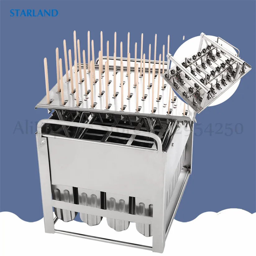 304ステンレス鋼のアイスポップ型,40の枝,アイスクリームブロック,アイスキャンデー型,スティックホルダー,商用