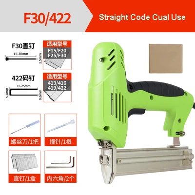 Imagem -03 - Elétrica Nail Gun Woodworking Tools Pregando Grampeador Grampeador de Móveis Framing Tacker Faça Você Mesmo Hand Tool 220v F30 F422