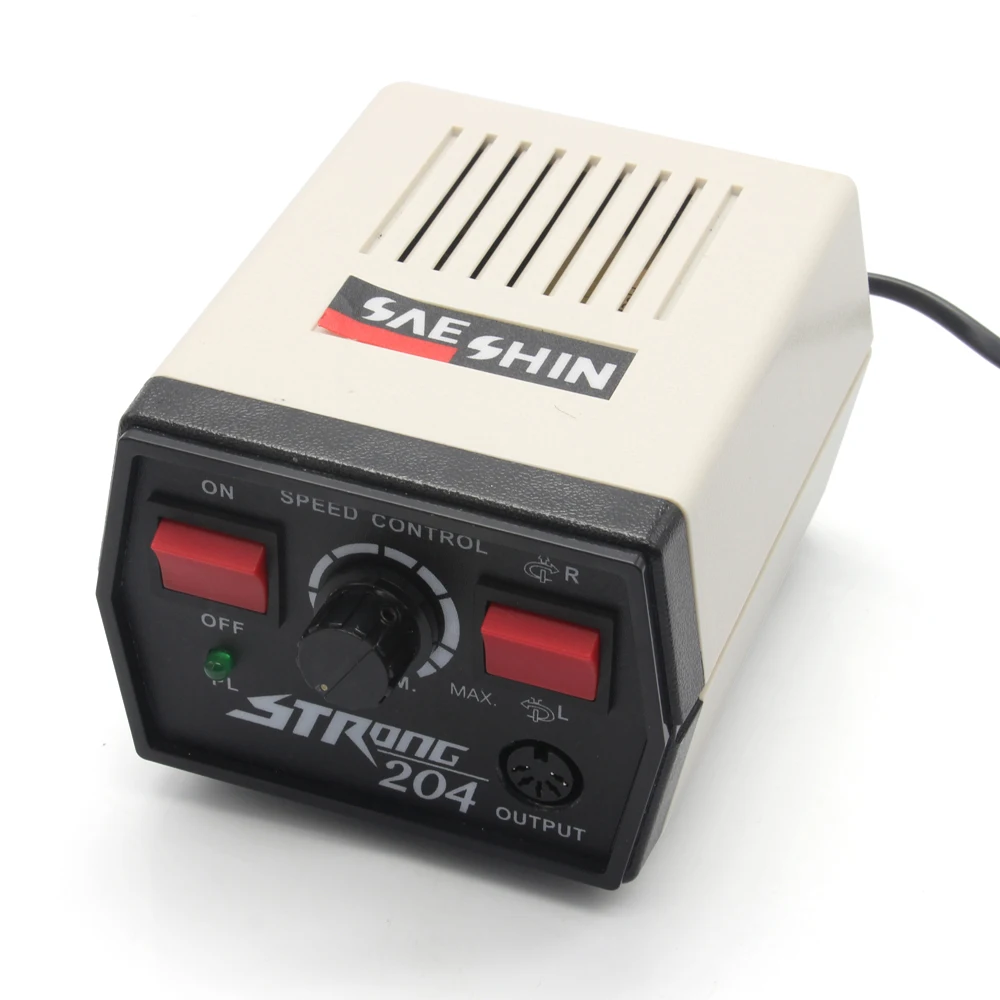 darmowy zestaw wierteł do zdobienia paznokci 35000 obr./min mikrosilnik szczotkowy Strong 204 mocna rękojeść 102L wtyczka EU