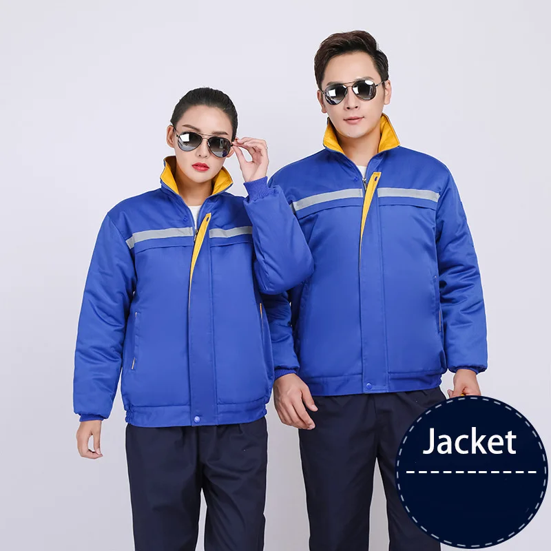Winter Work Clothing For Men Women Reflective Cold Protection Warm Machine Repairmen Workshop Jacket Coat Wear Resistant Uniform
