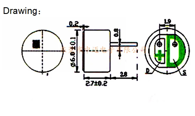 Всенаправленный микрофон 6027P мм x мм