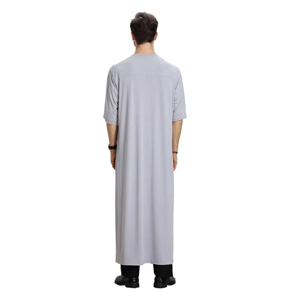 Hanyimidoo Abaya musulmano per uomo Jubba Thobe medio oriente abiti lunghi caftano arabo Dubai abbigliamento islamico per adulti