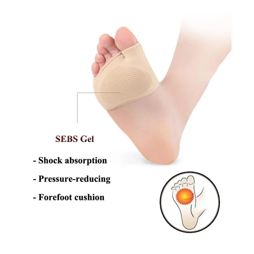 1Pair Soft Metatarsal Pad Metatarsal Sleeve for Forefoot Pain-Metatarsalgia, Morton's Neuroma, Plantar Warts, Corns Sesamoiditis