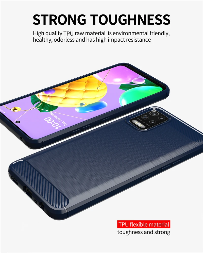 For LG K52 Case Soft Silicone Cover for LG K52 K62 K22 K92 K42 Case Armor Cover Rubber Fundas TPU Case For LG K52 Cover