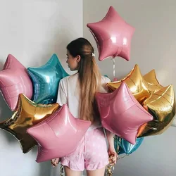 10pcs/lot 18inch Baby Shower Star Foil Balloon Wedding Anniversary Children's Birthday Party Decor Kids Balloons Helium Globos