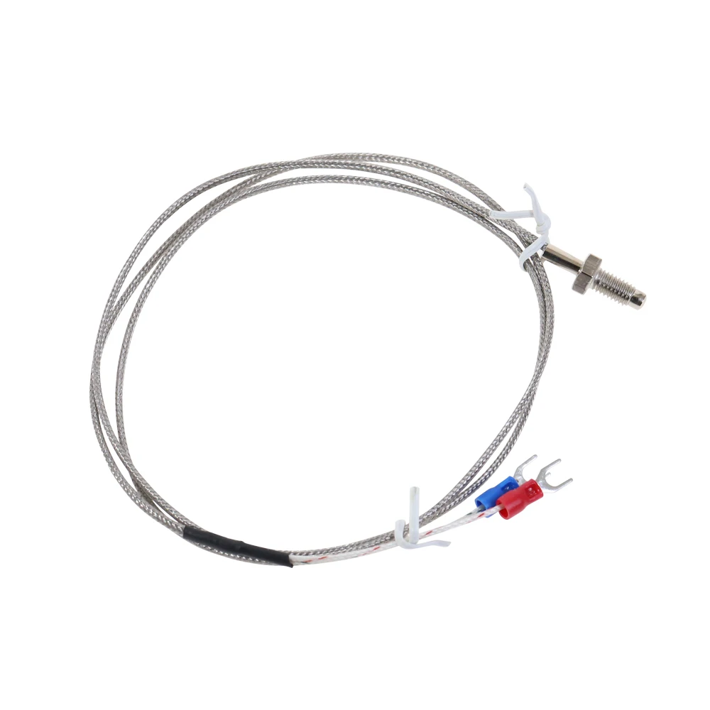 M6 Thread E Type Thermocouple Temperature Controller 0-400C Sensor Cable Wire 1M 2M 3M