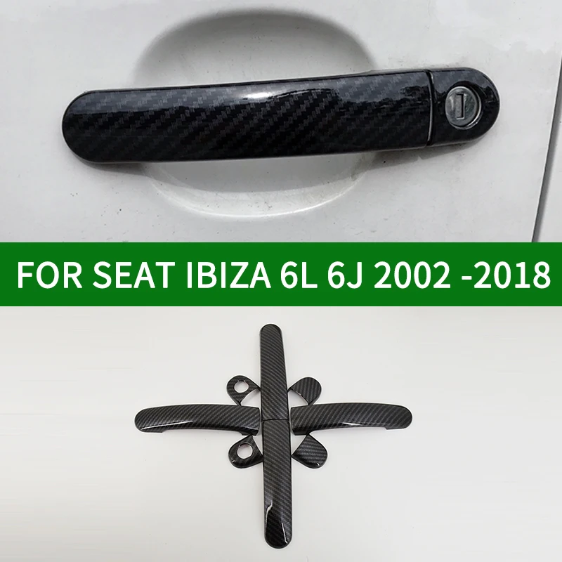 

Глянцевые чехлы на дверные ручки из углеродного волокна для SEAT IBIZA 6L 6J5 2002-2018