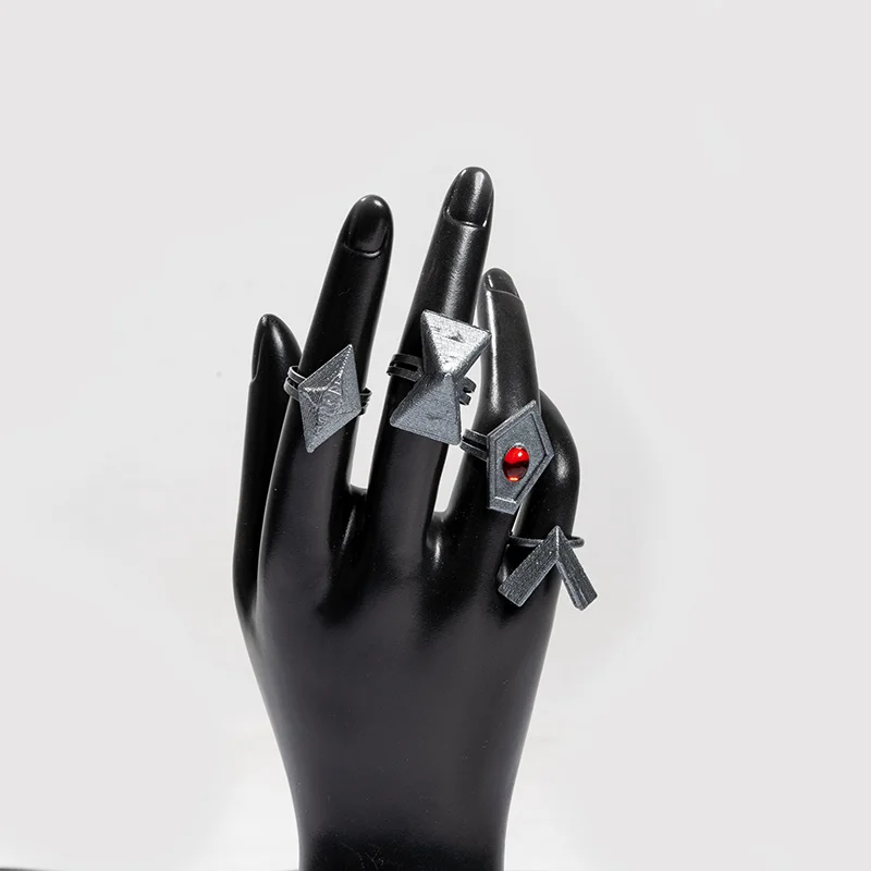 

2021 New Style Anime Jewelry Game Genshin Impact Hu Tao Cosplay Accessories Project Characters Props Ring Gift Box Set Kids Toys