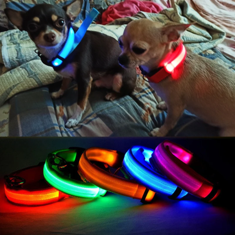 Usb ชาร์จไฟ Led สุนัขปลอกคอความปลอดภัย Led Luminous สุนัข Pet Light Up ปลอกคอไนล่อนสร้อยคอเรืองแสงสำหรับสุนัข night ความปลอดภัย