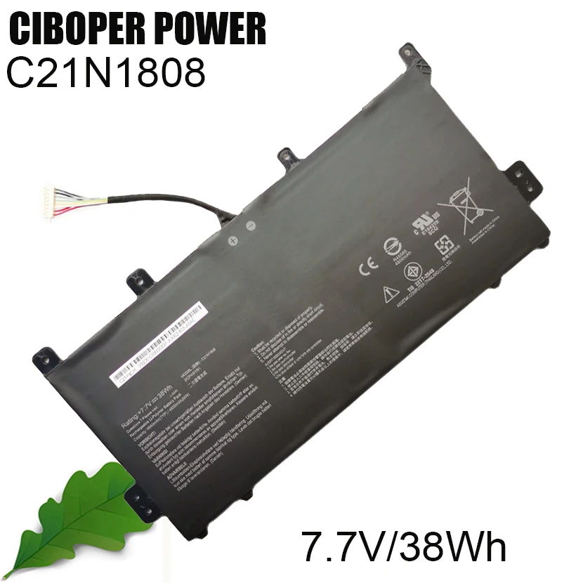 

CP Laptop Battery C21PqCH C21N1808 7.7V 38Wh For Chromebook C423 C423NA C523 C523NA Series 0B200-03060000 0B200-03130000M