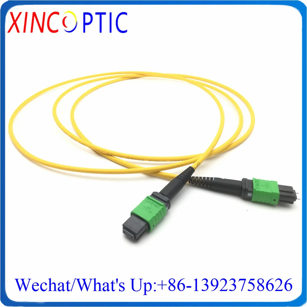 

12 волокон, SMF G657A1,A/B/C Тип, 12C MPO/APC мама к M/APC-OS2-12B-S-1.5M-LSZH-Yellow(SM) 3,0 мм Мини Круглый волоконно-оптический кабель
