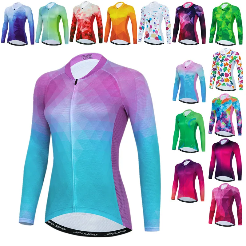 Autumn Women's Cycling Jersey Shirt Long Sleeve Mountain Bike Clothing Maillot Ciclismo Spring Bicycle Jacket Cycling Clothes