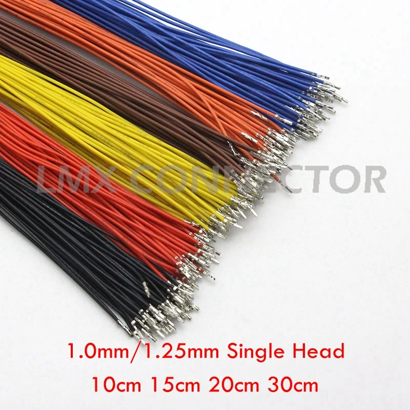 

100PCS JST SH GH 1.0mm 1.25mm Pitch Connector Terminal Wire Electronic Wire Single Head 10cm 15cm 20cm 30cm without housing