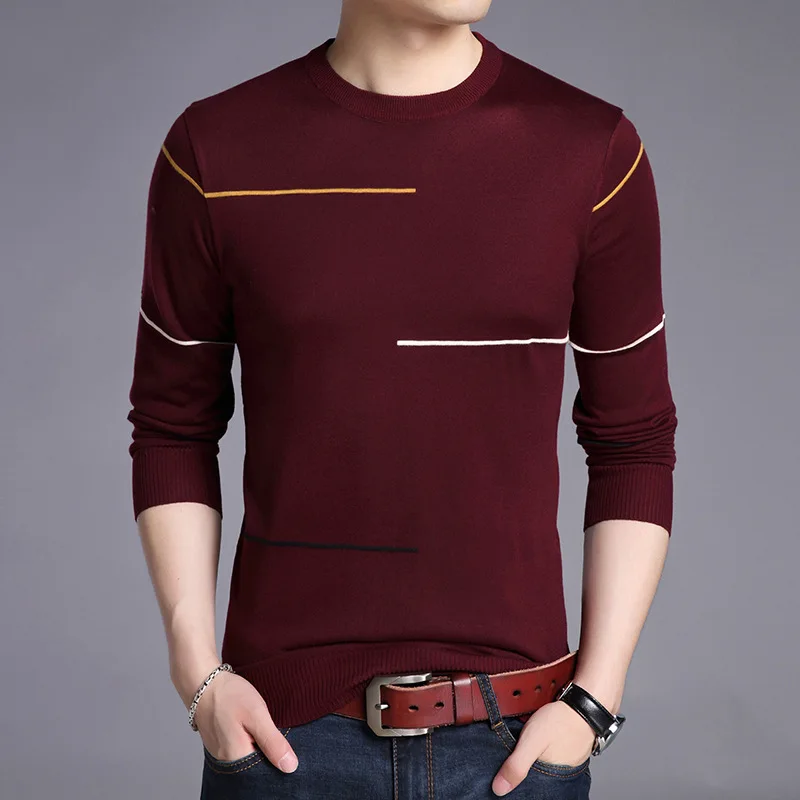 MRMT 2024 Brand New Spring and Autumn Men's Sweater Fashion Casual Round Neck Sweater for Male Tops Knitwear