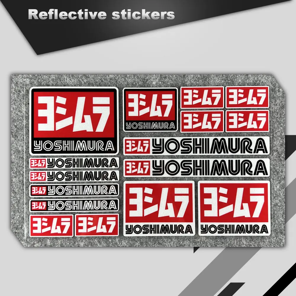 Reflective Motorcycle Side Strip body Motobike Helmet Yoshimura Sticker Car Decal Waterproof for Kawasaki Suzuki Honda YAMAHA