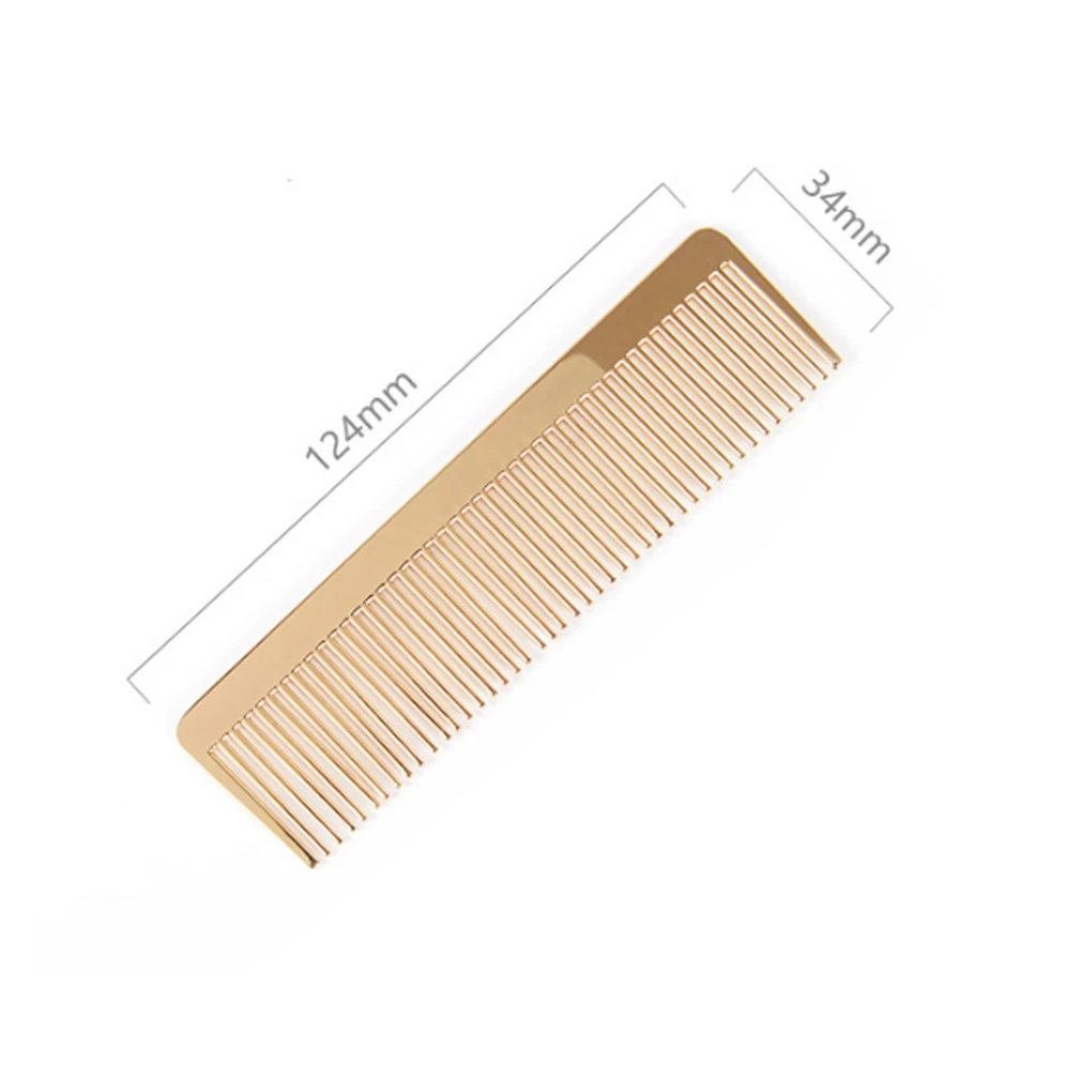 Metal Fine Toothed Alloy Comb Golden Men Women Hairdressing Pocket Hairbrush Good Quality Portable Hair Care Fine Toothed Comb