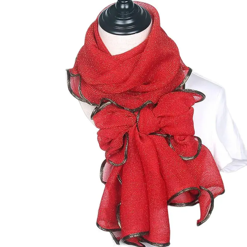 Light Weight Trendy Women Gauze Plain Color Veil Church Mantilla Scarf Wrap Women's Breathe Absorb Sweat Lace Scarf