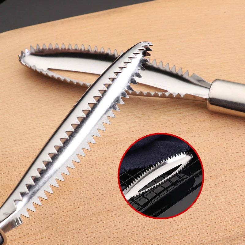 Fish Skin Brush Stainless Steel Fish Cleaning Scraper Knife Quick Scraping Fish Scale Skin Remover Fish Scraping Peeler