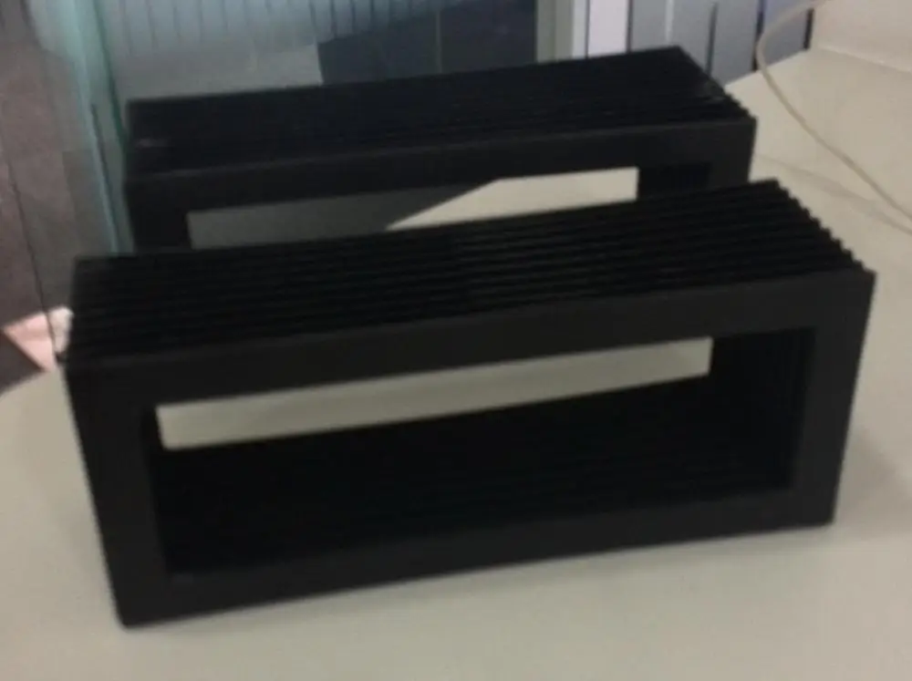 T5 rectangle accordion protection bellow cover,exterior 180mm x 130mm, interior 148mm x 98mm, Lmax 300mm