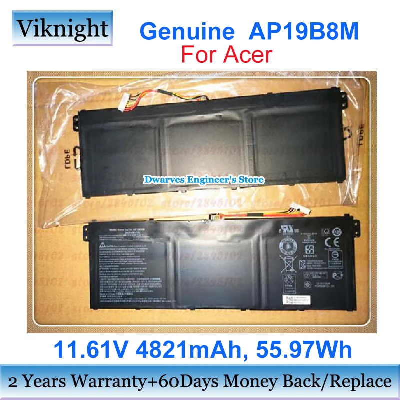 

Genuine AP19B8M Battery 11.61V 55.97Wh For Acer Swift 3 SF314-59 TravelMate P4(TMP414-51) Laptop P614P-52 Spin P4 TMP414RN-51