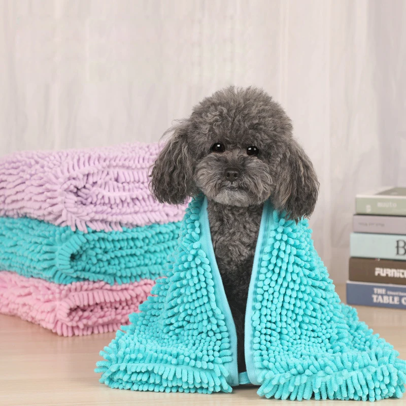 Pet Supplies Pet Drying Towel Super Absorbent Pet Bath Towel Blanket Pets Suction Quick-Dry Towels Dog Cleaning Supplies