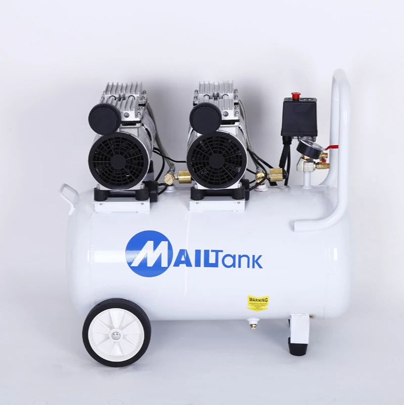 Mobile compressor 50L small portable air compressor oil free air compressor