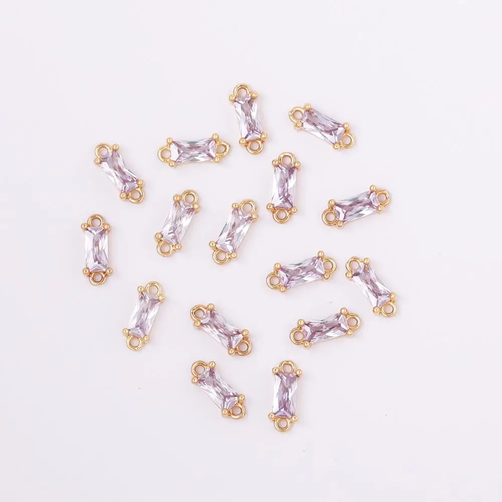 HAOSAW 6 قطعة 4*10 مللي متر الاكسسوارات والمجوهرات/الكريستال موصلات/DIY/يدوية/تشيكوسلوفاكيا سحر/مستطيل الشكل/مجوهرات العثور مكونات